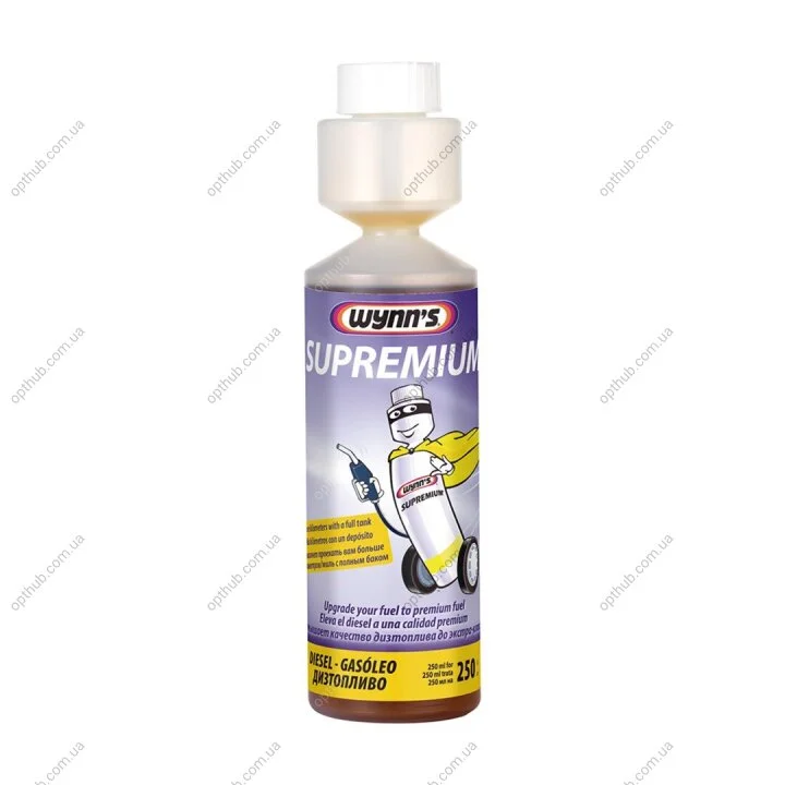 Присадка SUPREMIUM DIESEL 250мл ПРИСАДКА ДІЗ ПАЛИВУ, КІНЦЬ (1:1000) / SUPREMIUM DIESEL 12X250ML Wynn's W22911 (фото 1)