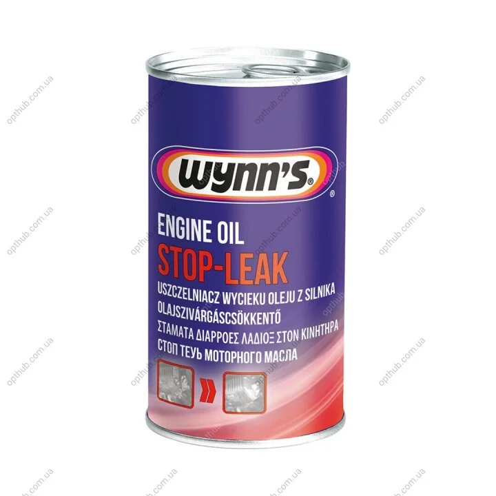 Присадка ENGINE OIL STOP LEAK 325мл ГЕРМЕТИК СИСТЕМИ ЗМАЩЕННЯ/ ENGINE OIL STOP-LEAK 12X325ML Wynn's W50672 (фото 1)