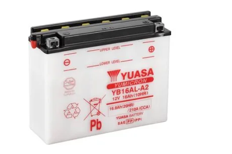 МОТО Yuasa 12V 16,8Ah YuMicron Battery (сухозаряжений) YUASA YB16AL-A2