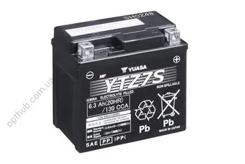 МОТО Yuasa 12V 6,3Ah High Performance MF VRLA Battery (GEL) YUASA YTZ7S (фото 1)