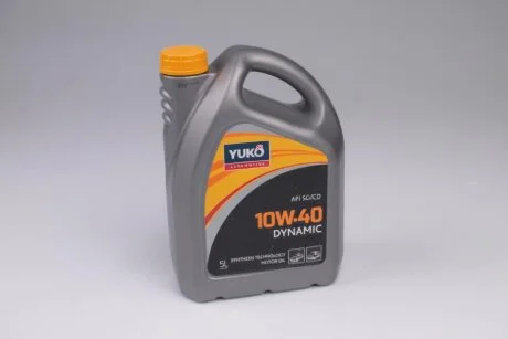 Масло моторное 10W-40 полусинтетическое Dynamic SG/CD (5л) (произ-во) YUKO 482007024208