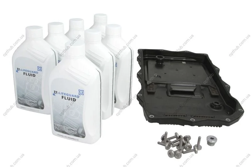 Комплект для заміни оливи LIFEGUARDFLUID 8 (7х1л+сервісний к-т) АКПП 8HP45/50/70/75 ZF 1087.298.365 (фото 1)