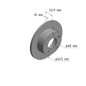 Диск гальмівний ЗАДН AUDI A6 01/97-01/05 A6 AVANT 11/97-01/05 -ua ZIMMERMANN 100.1237.20