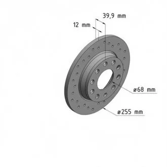 ДИСК тормозной задней SPORT Z AUDI A4 04.2001- ZIMMERMANN 100.1244.52