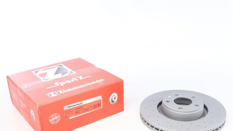 Диск гальмівний (передній) Audi A6/A8 04-11 (321x30) (з покриттям) (з отворами) (вент.) UA63 ZIMMERMANN 100.3318.52