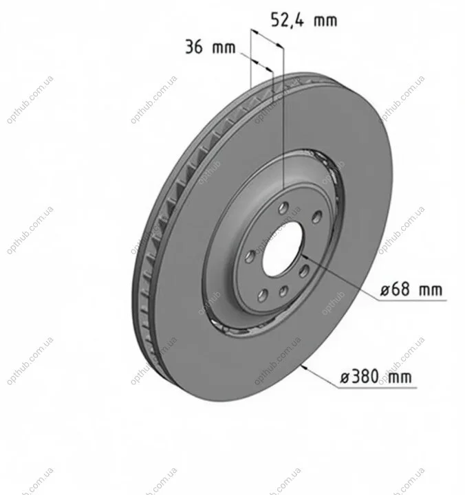 Диск гальмівний AUDI Q5 2012-,A8 2.0-6.3 2011- FORMULA Z (С ПЛАВАЮЩЕЙ СТУПИЦЕЙ) -ua ZIMMERMANN 100.3363.75 (фото 1)