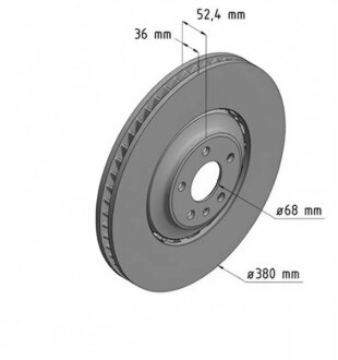 Диск гальмівний AUDI Q5 2012-,A8 2.0-6.3 2011- FORMULA Z (С ПЛАВАЮЩЕЙ СТУПИЦЕЙ) -ua ZIMMERMANN 100.3363.75