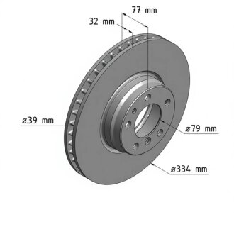 Диск гальмівний ПЕРЕДН BMW 7-SERIE -ua ZIMMERMANN 150.1280.20