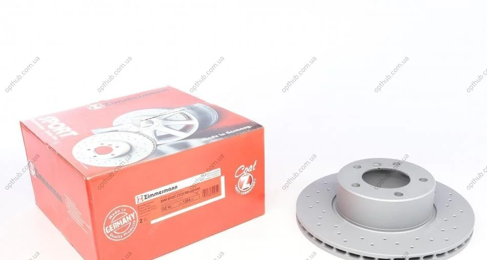Диск тормозной передний SPORT Z BMW 5 TOURING(E39) 01/97-05/04 5(E39) 11/95-06/03 ZIMMERMANN 150.1284.52 (фото 1)