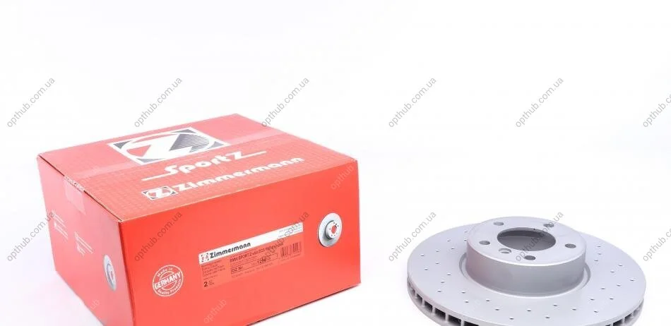 Диск гальмівний ПЕРЕДН SPORT Z BMW 5 TOURING(E39) 01/97-05/04 5(E39) 11/95-06/03 -ua ZIMMERMANN 150.1296.52 (фото 1)