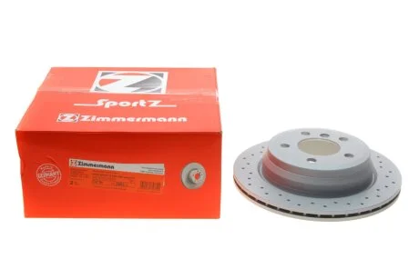 Диск тормозной (задний) BMW 3 (F30/F31)/ 4 (F32/F36) 11- (300x20) (с покрытием) (вент.)(с вот UA63 ZIMMERMANN 150.2902.52