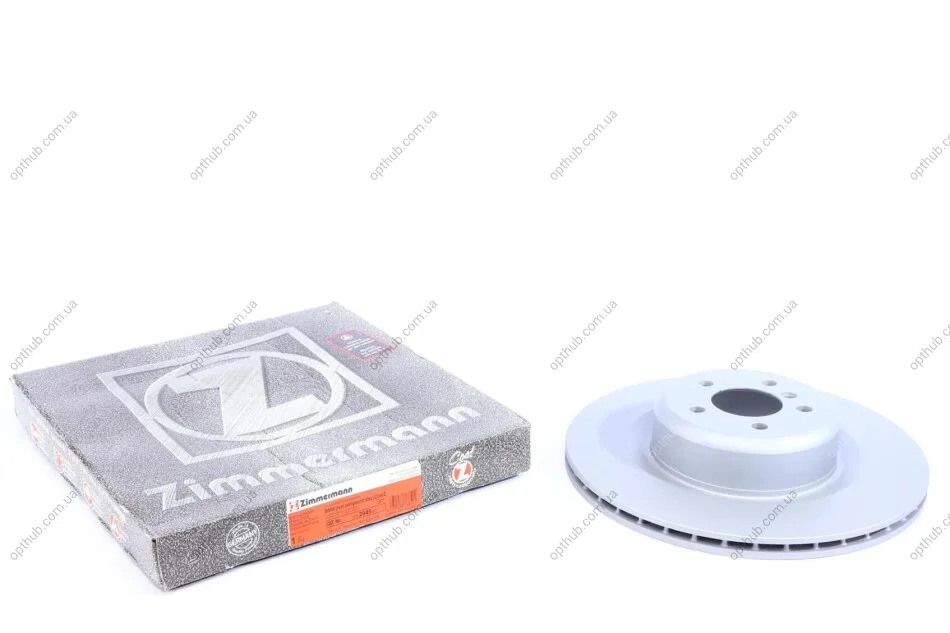 Диск гальмівний (задній) BMW X5 (E70/F15/F85)/ X6 (E71/E72/F16/F86) 06-14 (385x24) (з пок (opt-om) ZIMMERMANN 150.2945.20 (фото 1)