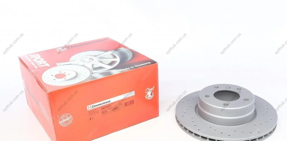 Диск гальмівний ПЕРЕДН SPORT Z BMW SERIE 5 (E60) 520I-525D, SERIE 5 TOURING (E60) 520I-525D D=309. ZIMMERMANN 150.3402.52 (фото 1)