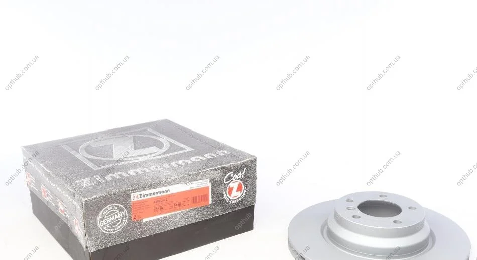 Диск гальмивний (передний) BMW 1 (E81/87/ 3 (E90-93) 04-13/X1 (E84) 09-15 (330x24) (вентильов UA63 ZIMMERMANN 150.3428.20 (фото 1)
