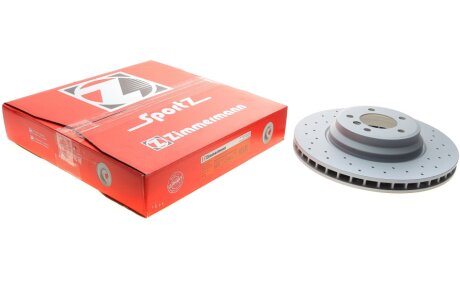 Диск гальмівний (передній) BMW 3 (E90-E92)/ X1 (E84) (348x30) (з покр.) (з вентил.) (з отвора UA63 ZIMMERMANN 150.3441.52