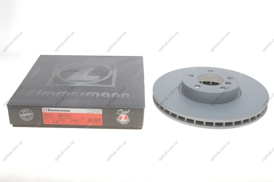 Диск гальмівний (передній) BMW X5 (E70) 06-13/X6 (E71/E72) 07-14 (332x30) (з покриттям) (вент UA63 ZIMMERMANN 150.3447.20 (фото 1)