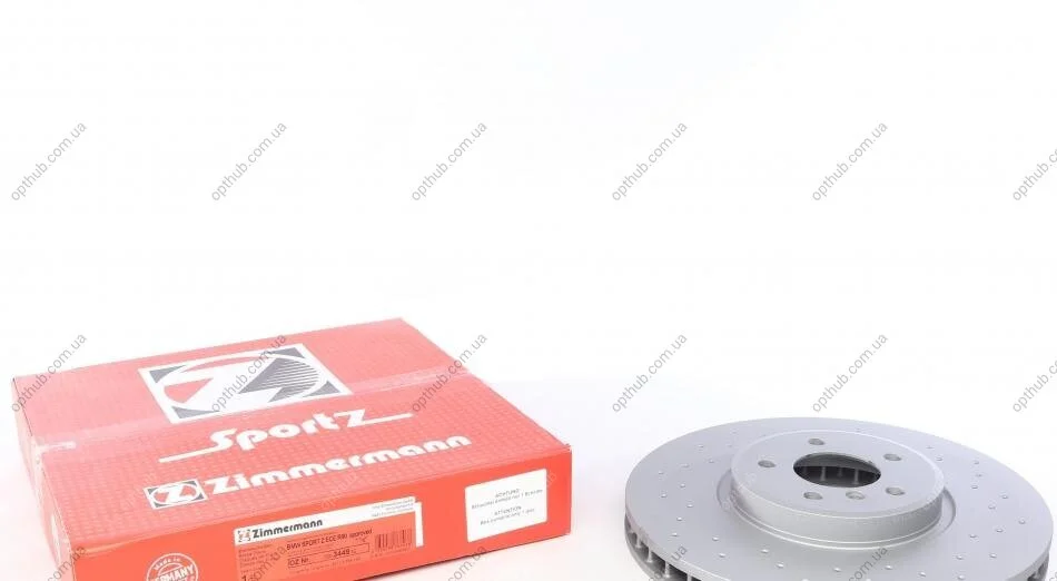 Диск тормозной передний SPORT Z BMW X5 3.0SD,4.8I 07-,XDRIVE35D,XDRIVE4.8I 08-,X6 35D,35I,XDRIVE35D ZIMMERMANN 150.3449.52 (фото 1)