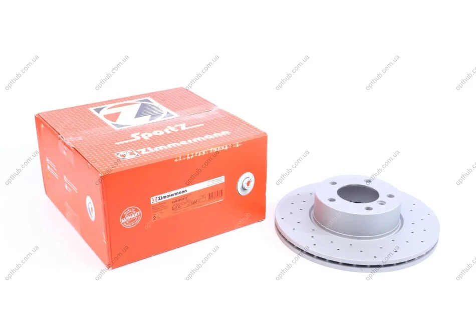 Диск гальмівний (передній) BMW 3 (E90/E91/E93) 05-11/X1 (E84) 09-(312x24) (з покриттям) (з от UA63 ZIMMERMANN 150.3467.52 (фото 1)