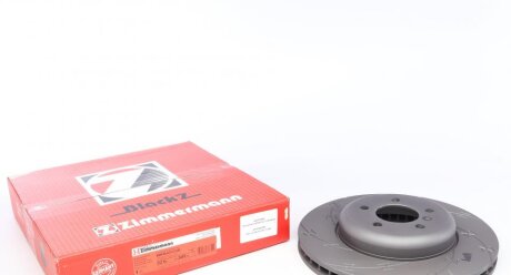 Диск гальмівний ПЕРЕДН ЛЕВЫЙ С КАНАВКАМИ ЧЕРНЫЙ BMW 5(F07),5 TOURING(F11),7(F01,F02,F03,F04) 201 ZIMMERMANN 150.3483.54