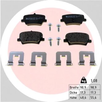 Колодки гальмівні дискові (комплект 4 шт) ZIMMERMANN 20510.175.2
