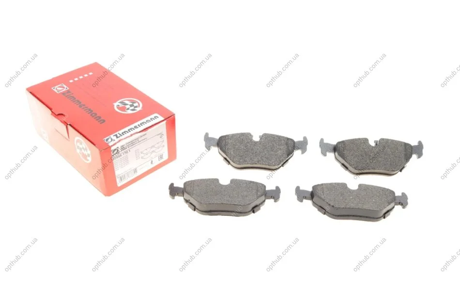 Колодки гальмівні (задні) BMW 3 (E30/E36) 82-98/5 (E34) 87-96/7 (E32) 86-94 (Ate-Teves) UA63 ZIMMERMANN 20995.170.1 (фото 1)
