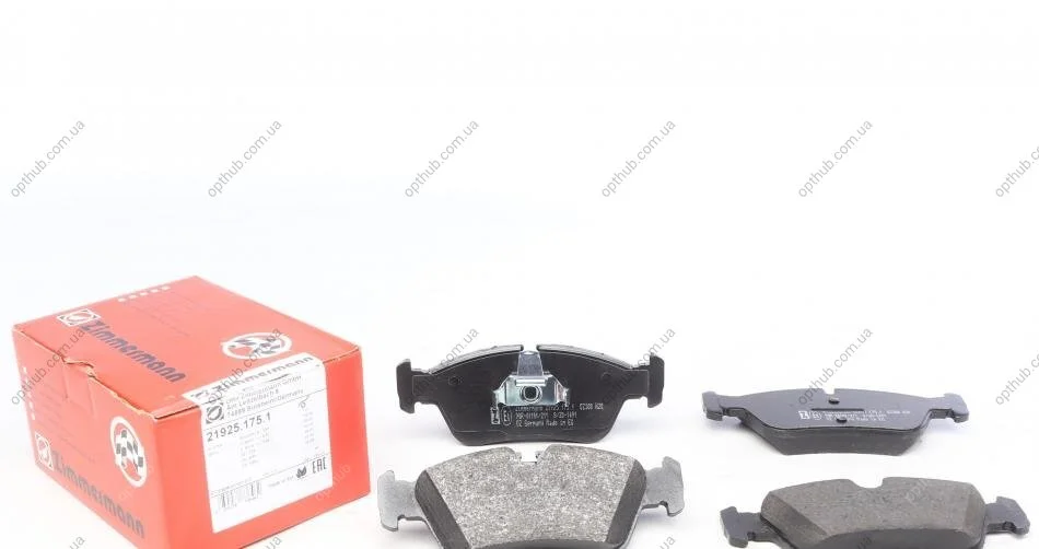 Колодки гальмівні (передні) BMW 3 (E46) 98-07 (Ate-Teves) UA63 ZIMMERMANN 21925.175.1 (фото 1)