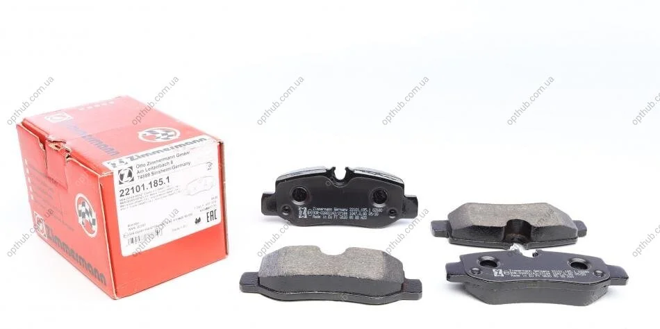 Колодки гальмівні (задні) MB Vito (W447) 14- (Brembo) UA63 ZIMMERMANN 22101.185.1 (фото 1)