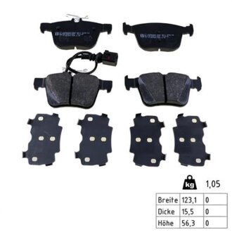 Колодки гальмівні дискові ЗАДН AUDI A3 SPORTBACK RS3 QUATTRO 03.2015-,TT 2.5RS QUATTRO 10.2016-,TT -ua ZIMMERMANN 22601.165.2