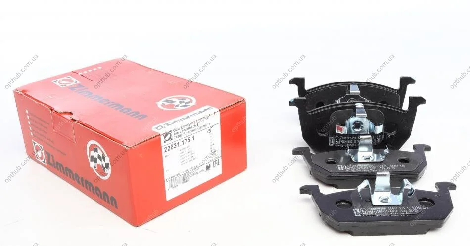 Колодки гальмівні дискові ПЕРЕДН SEAT LEON 1.0-2.0 2012-,IBIZA V 2017- -ua ZIMMERMANN 22631.175.1 (фото 1)