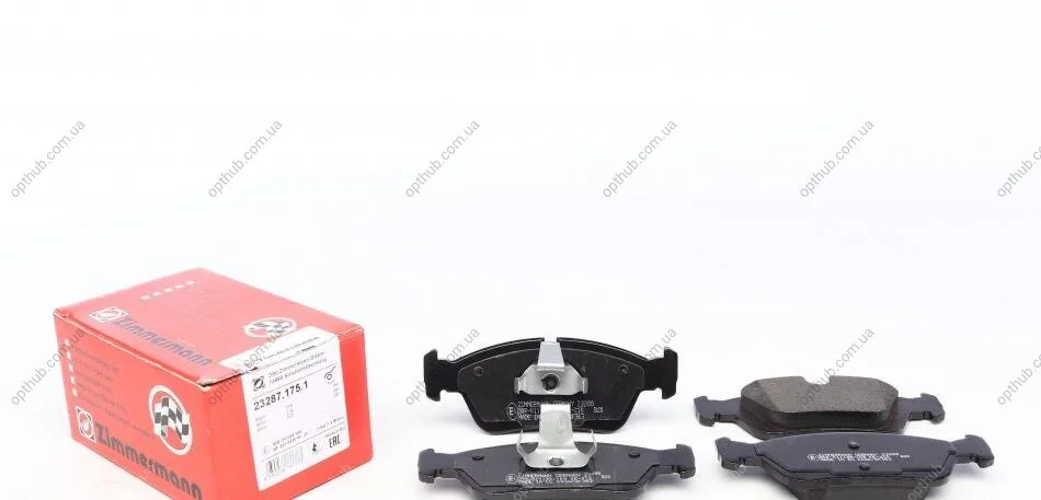 Колодки гальмівні дискові ПЕРЕДН BMW E36 (3 SERIES) 1.6I, 1.8I, 1.9, 2.0I, 2.3I, 2.5I 1.8TD 12.90- -ua ZIMMERMANN 23287.175.1 (фото 1)