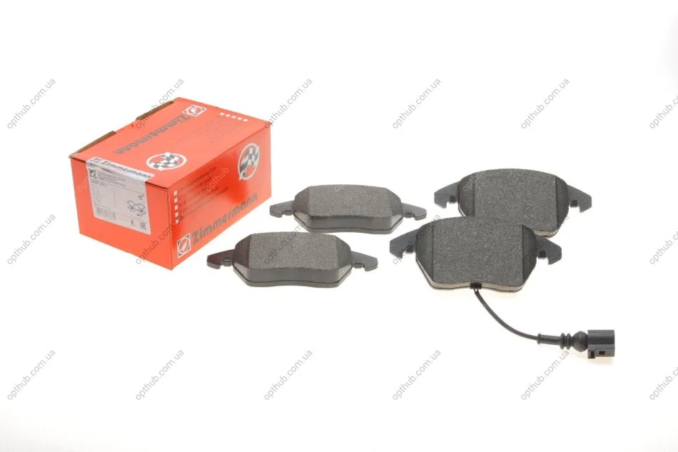 Колодки гальмівні (передні) VW Caddy 03-15 (з датчиком) (Ate - Teves) UA63 ZIMMERMANN 23587.200.1 (фото 1)