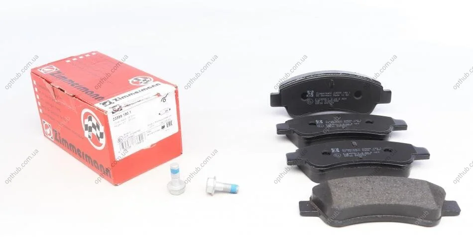 Колодки тормозные дисковые передние CITROEN BERLINGO 97-. XSARA 96-. PEUGEOT 206 99-. 307 00-. PARTNE ZIMMERMANN 23599.190.1 (фото 1)