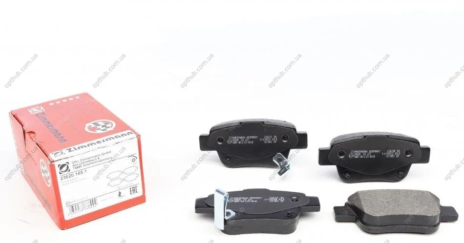 Колодки гальмівні (задні) Toyota Avensis/Corolla 1.6-2.4i 03-09 (Bendix-Bosch) (opt-om) ZIMMERMANN 23620.165.1 (фото 1)