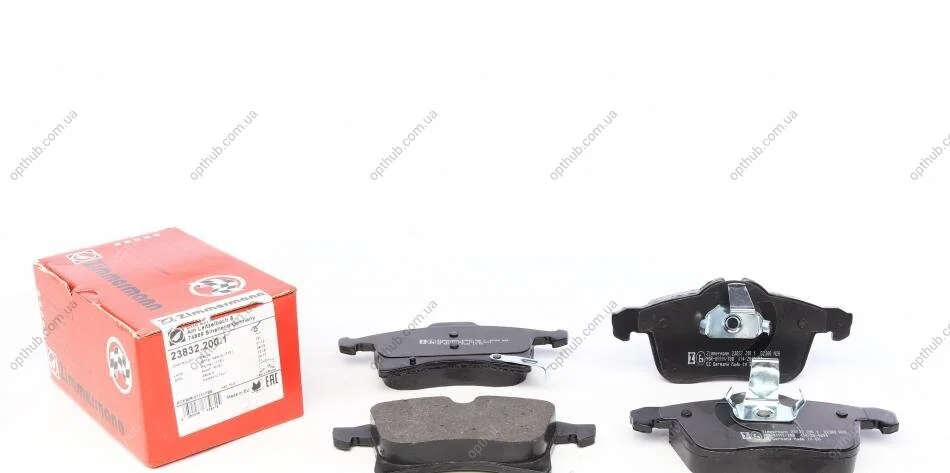 Колодки гальмівні дискові ПЕРЕДН OPEL ASTRA H 05-,OPEL MERIVA 05-,OPEL ZAFIRA 05- ZIMMERMANN 23832.200.1 (фото 1)