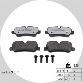 Колодки гальмівні дискові ЗАДН СЕРИЯ RD:Z LANDROVER DISCOVERY III-IV 2.7-5.0 04-,RANGE ROVER III 3 -ua ZIMMERMANN 24192.975.1