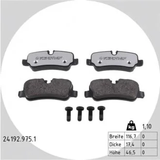 Колодки гальмівні дискові ЗАДН СЕРИЯ RD:Z LANDROVER DISCOVERY III-IV 2.7-5.0 04-,RANGE ROVER III 3 -ua ZIMMERMANN 24192.975.1