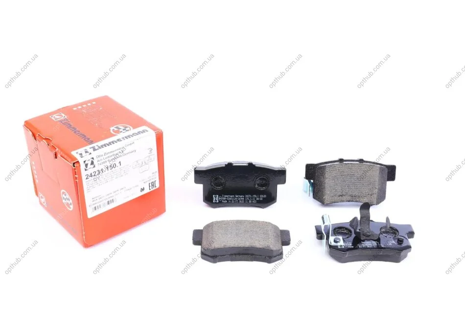 Колодки гальмивни (задни) Honda Accord VIII/CR-V II/FR-V 04- (Akebono) UA63 ZIMMERMANN 24231.150.1 (фото 1)
