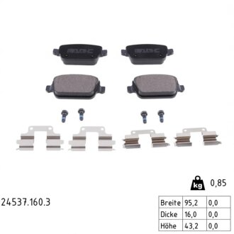 Колодки гальмівні дискові ЗАДН LAND ROVER FREELANDER 2 3.2 02/06-- -ua ZIMMERMANN 24537.160.3