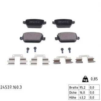 Колодки гальмівні дискові ЗАДН LAND ROVER FREELANDER 2 3.2 02/06-- -ua ZIMMERMANN 24537.160.3