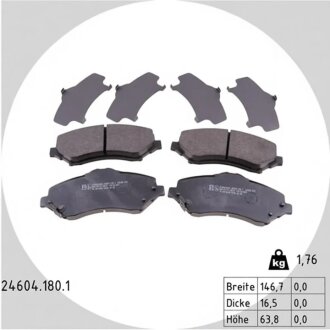 Колодки гальмівні дискові ПЕРЕДН DODGE NITRO 2.8CRD 07-,JOURNEY 2.0CRD 08-,JEEP CHEROKEE 2.8CRD 08 -ua ZIMMERMANN 24604.180.1