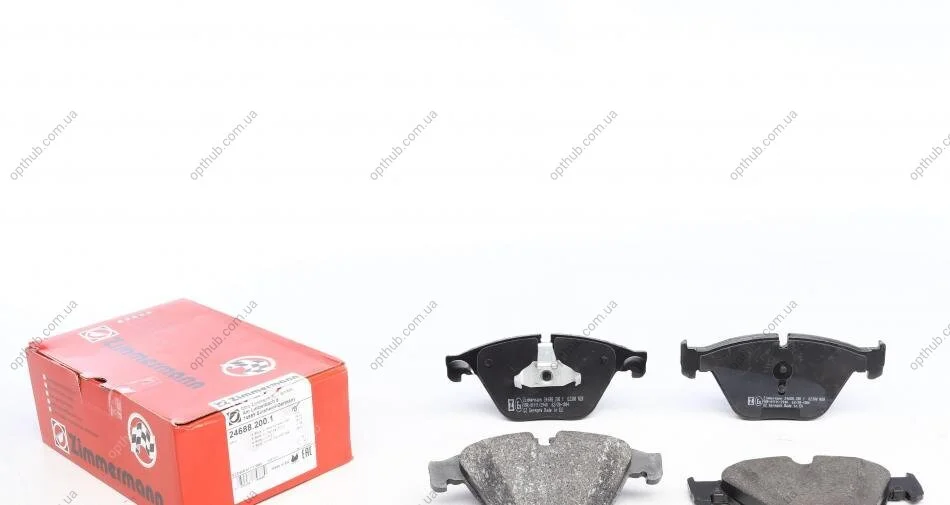 Колодки гальмівні дискові ПЕРЕДН BMW 5 (F10,F11) 2010-,6 (F12) 2011-,7(F01,F07) 08- ZIMMERMANN 24688.200.1 (фото 1)