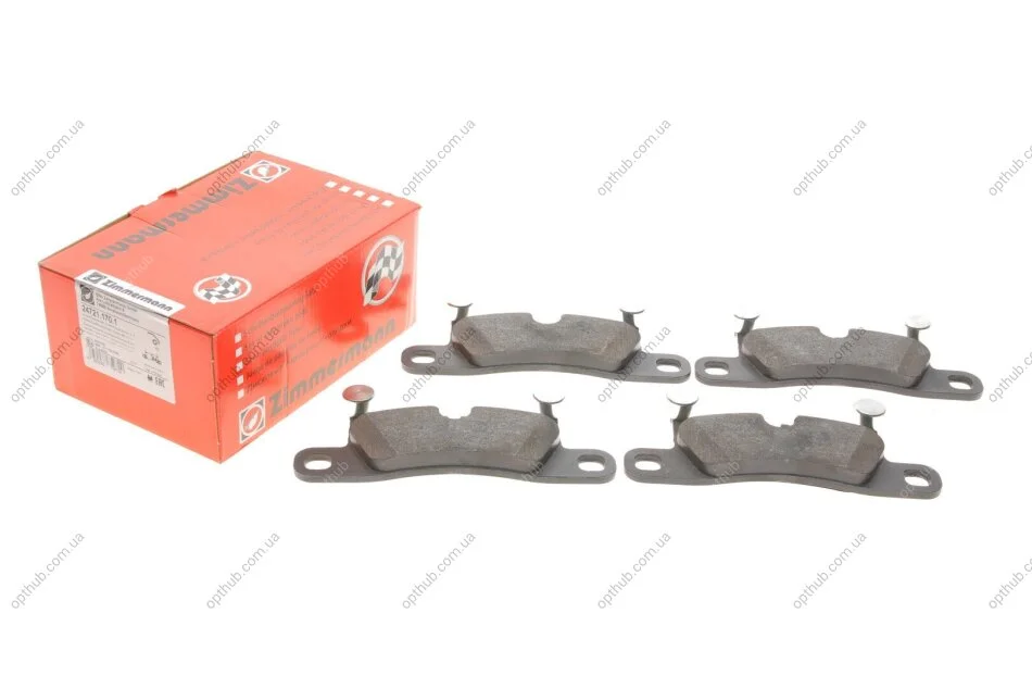 Колодки гальмівні (задні) VW Touareg/Porsche Cayenne 10- (187.4x76x17) (Brembo) UA63 ZIMMERMANN 24721.170.1 (фото 1)