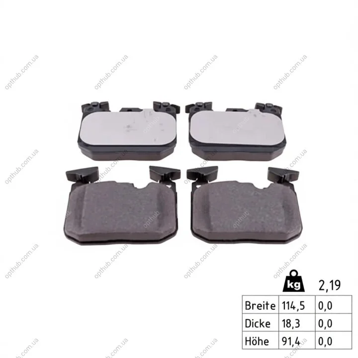 Колодки гальмівні (передні) BMW 1 (F20/F21)/2 (F22/F44-F46/F87)/3 (F30/F31/F34/F80)/4 (F32/F3 UA63 ZIMMERMANN 25028.181.1 (фото 1)