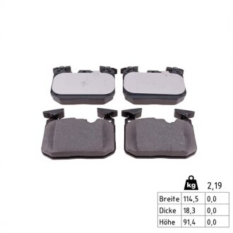 Колодки гальмівні (передні) BMW 1 (F20/F21)/2 (F22/F44-F46/F87)/3 (F30/F31/F34/F80)/4 (F32/F3 UA63 ZIMMERMANN 25028.181.1