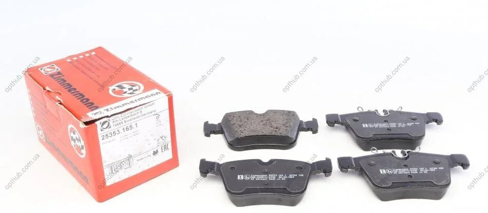 Колодки гальмівні (задні) MB C-class (W205/A205/S205/C205) 14- (Ate-Teves) UA63 ZIMMERMANN 25353.165.1 (фото 1)