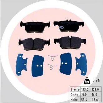 Колодки тормозные дисковые задние FORD MONDEO V 09/14-, S-MAX 02/15-, GALAXY 04/15- ZIMMERMANN 25798.155.1