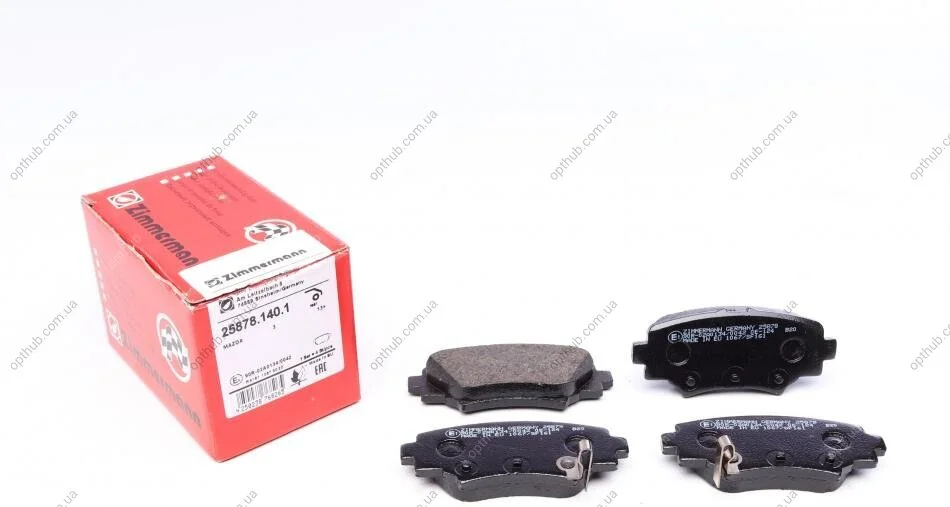 Колодки тормозные дисковые задние MAZDA 3 SKYACTIV-G 2013- ZIMMERMANN 25878.140.1 (фото 1)