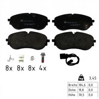 Колодки гальмівні дискові (комплект 4 шт) ZIMMERMANN 26407.190.2