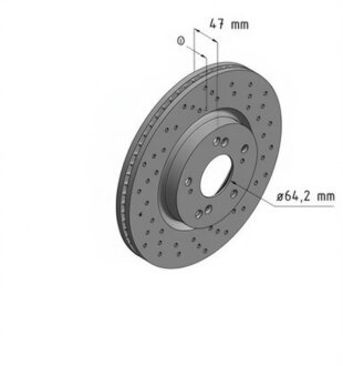 Диск гальмівний ПЕРЕДН SPORT Z HONDA CIVIC IX 1.6-2.2 2012- ZIMMERMANN 280.3189.52