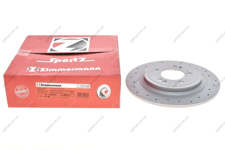 Диск гальмівний Sport Z ZIMMERMANN 285.3533.52 (фото 1)